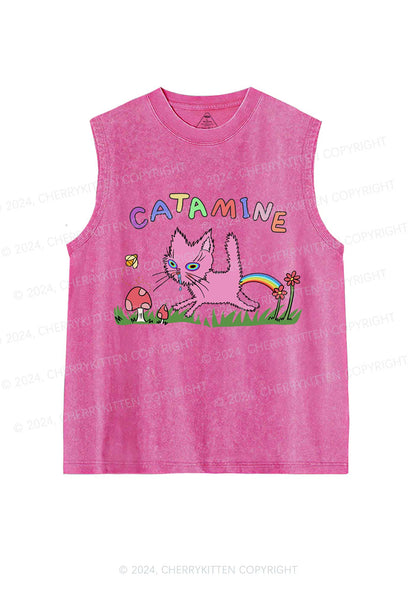 Catamine Y2K Washed Tank Cherrykitten