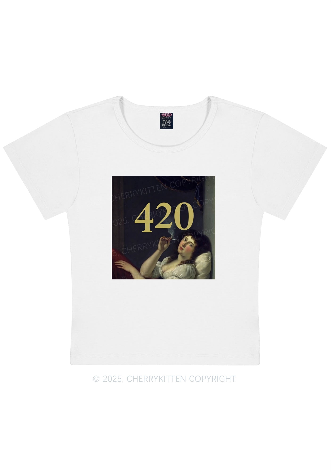 Four Twenty Y2K Baby Tee Cherrykitten