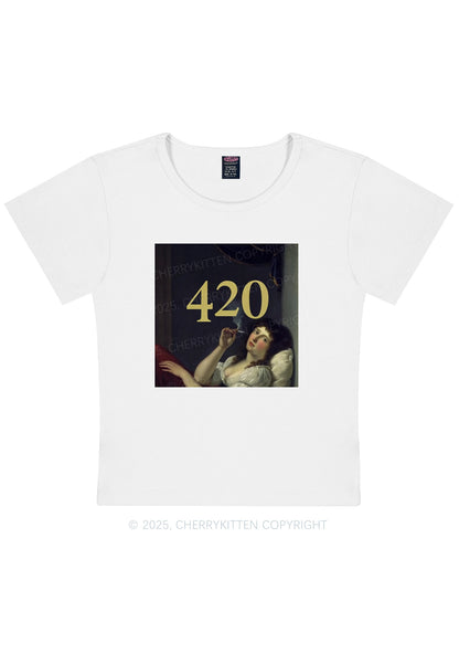 Four Twenty Y2K Baby Tee Cherrykitten