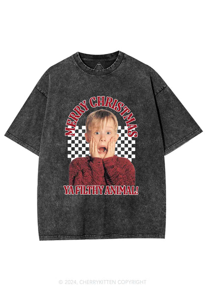 Christmas Movies Y2K Washed Tee Cherrykitten