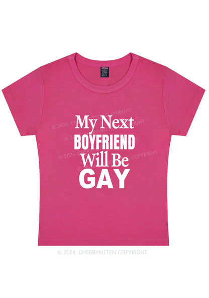 Next Boyfriend Gay Y2K Baby Tee Cherrykitten