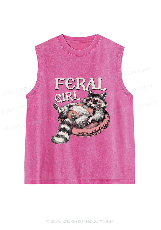 Feral Girl Y2K Washed Tank Cherrykitten