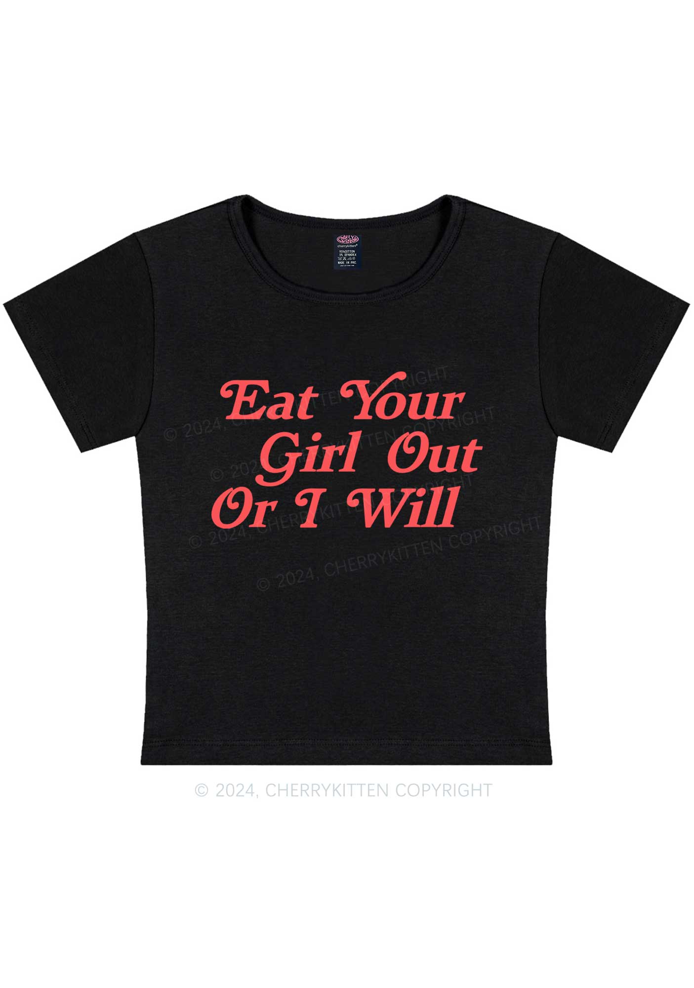 Curvy Eat Your Girl Out Y2K Baby Tee Cherrykitten