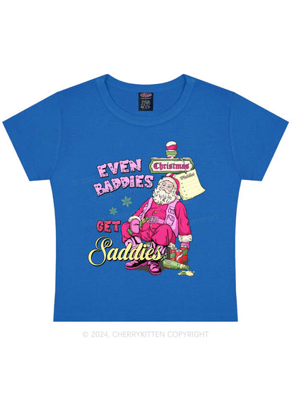 Christmas Baddies Santa Y2K Baby Tee Cherrykitten