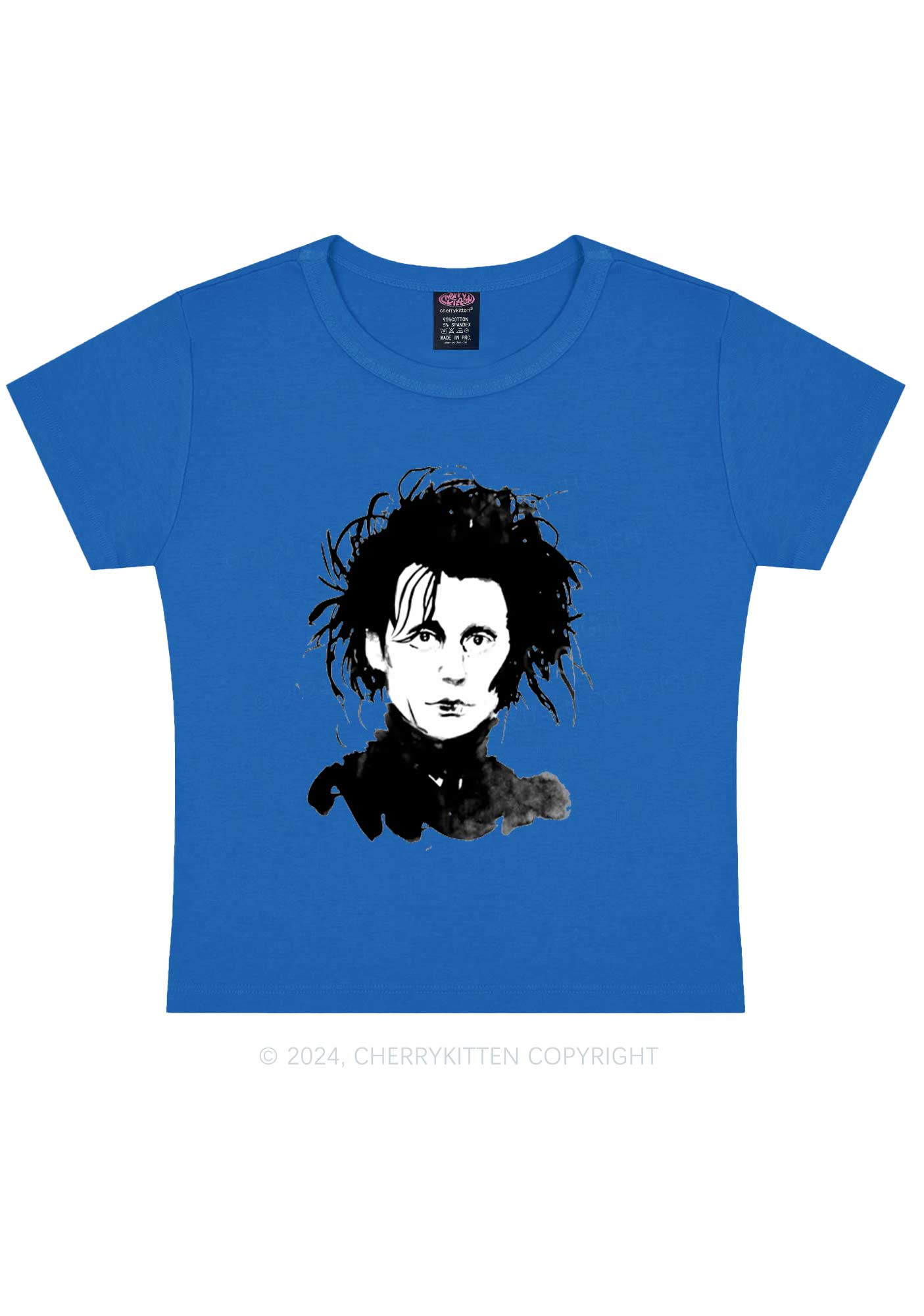 Halloween Edward Y2K Baby Tee Cherrykitten