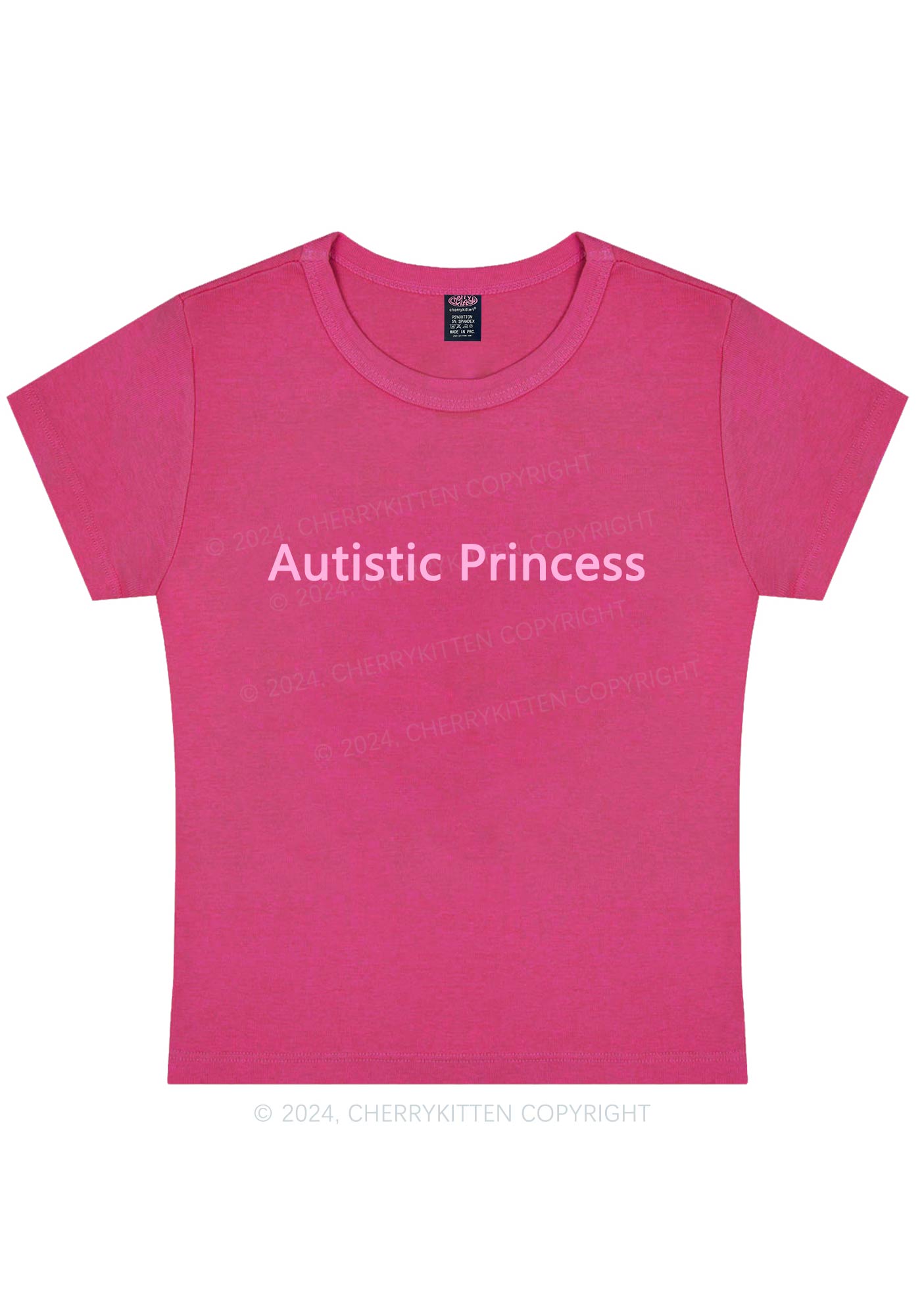 Autistic Princess Y2K Baby Tee Cherrykitten