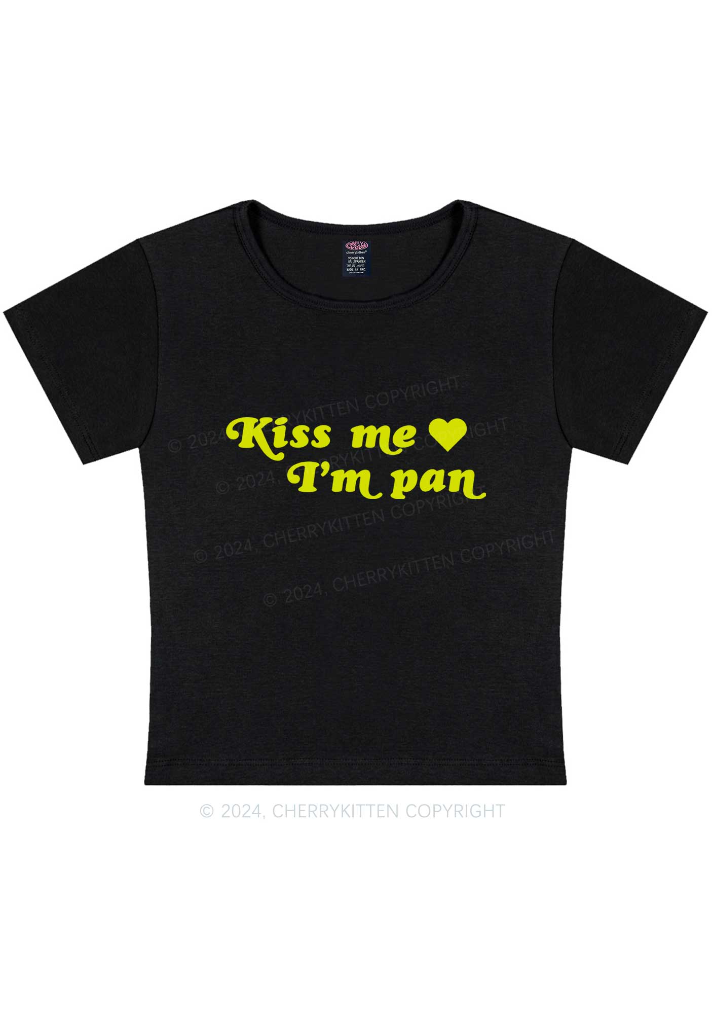 Kiss Me I’m Pan Y2K Baby Tee Cherrykitten