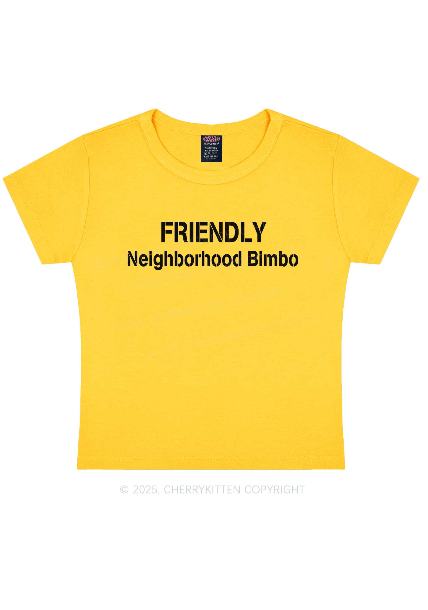 Friendly Neighborhood Bimbo Y2K Baby Tee Cherrykitten