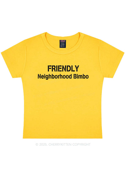 Friendly Neighborhood Bimbo Y2K Baby Tee Cherrykitten