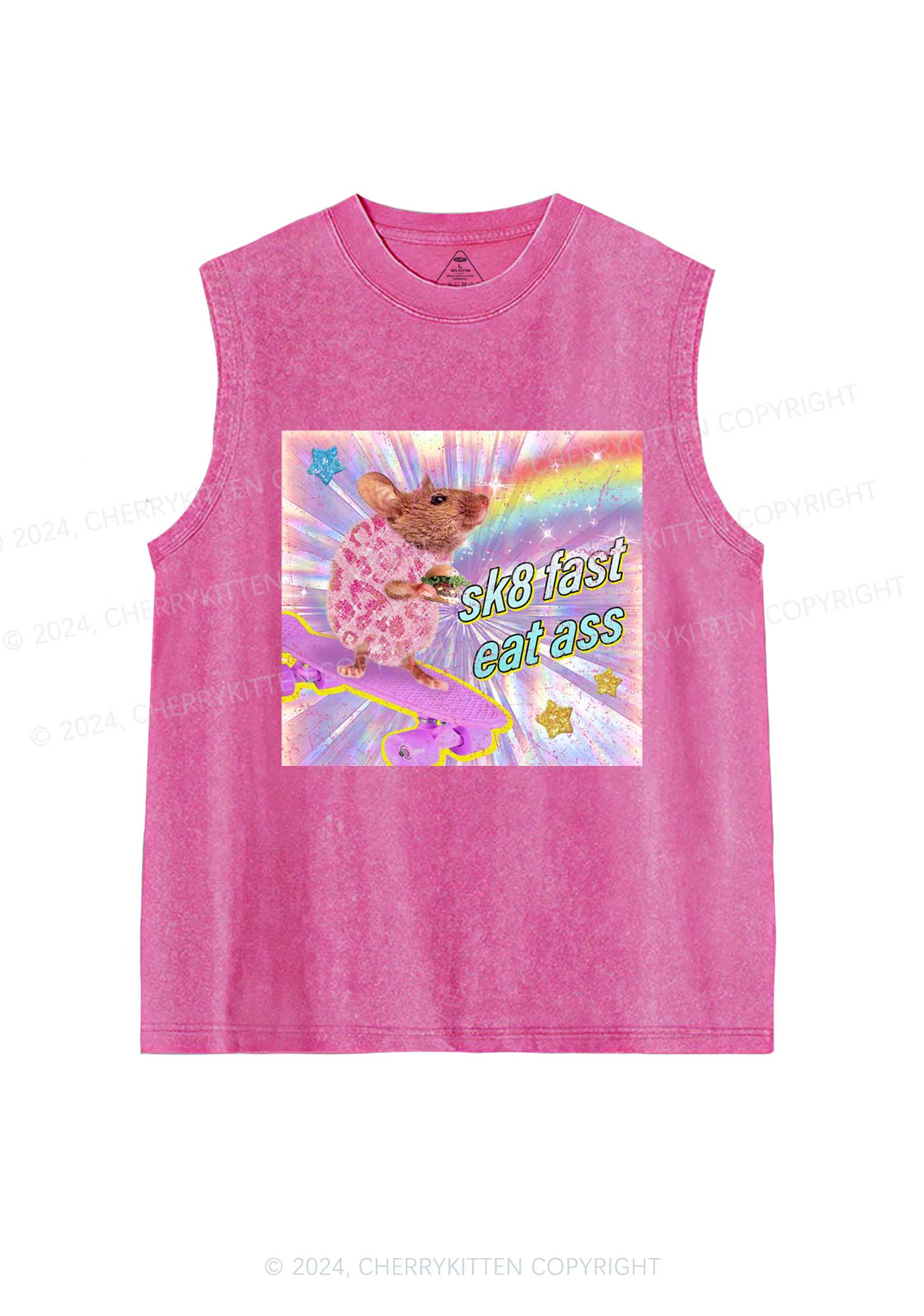 Fast Eat Y2K Washed Tank Cherrykitten