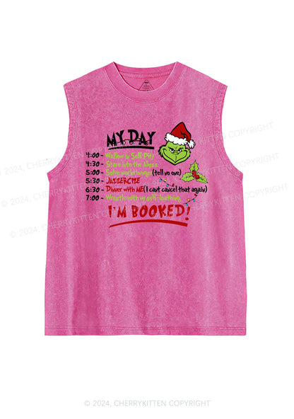 Christmas My Day I'm Booked Y2K Washed Tank Cherrykitten