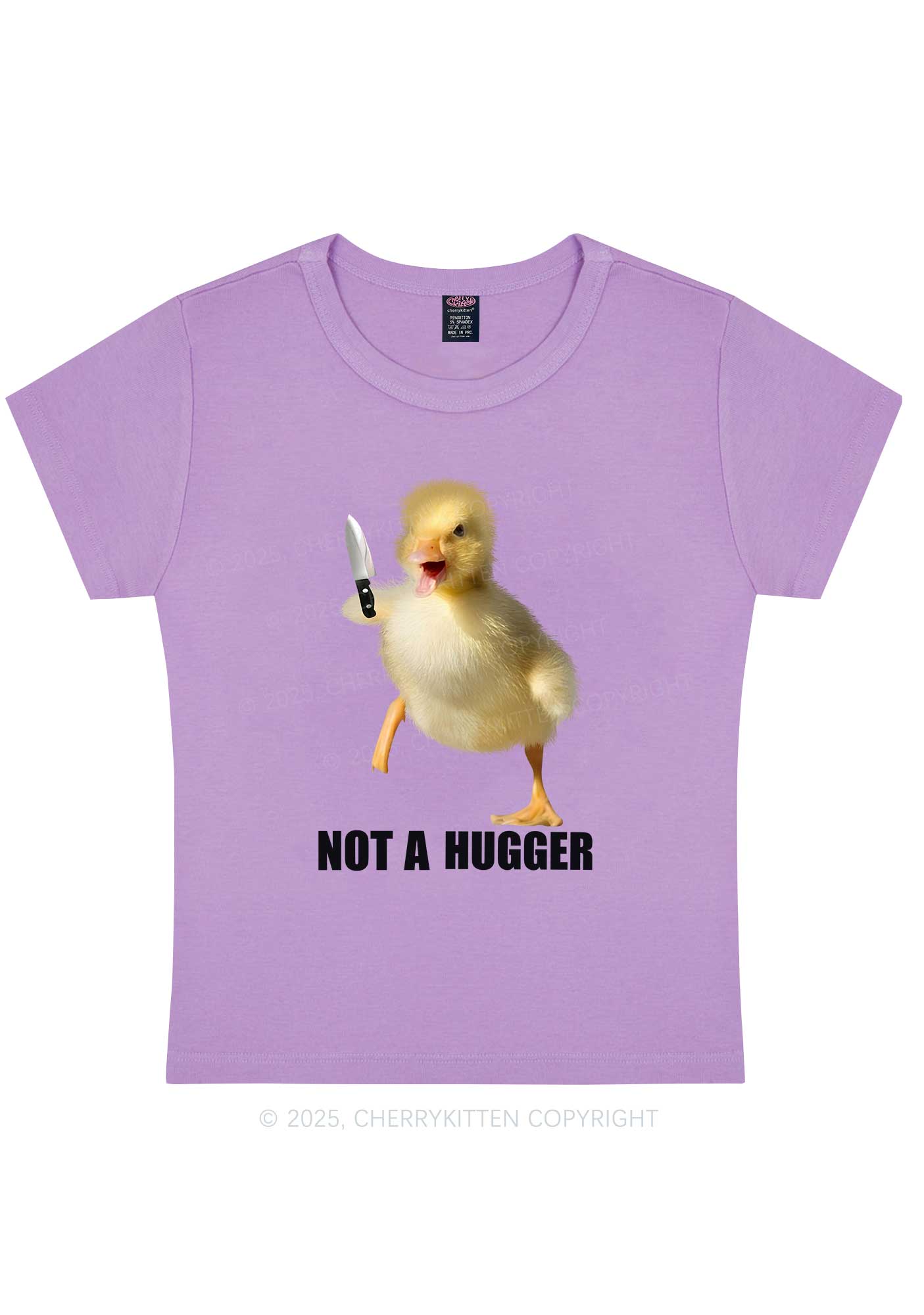 Not A Hugger Y2K Baby Tee Cherrykitten