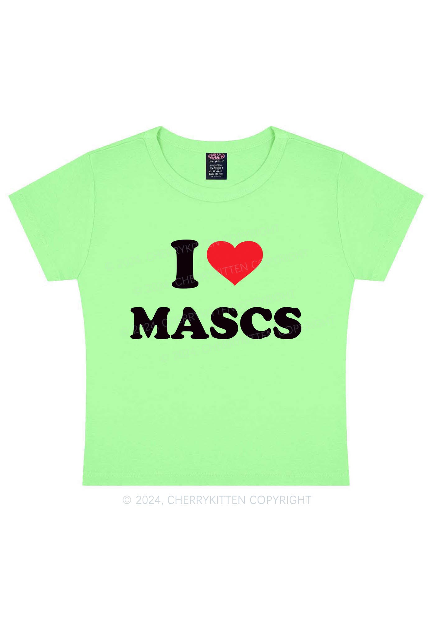 I Love Mascs Y2K Baby Tee Cherrykitten