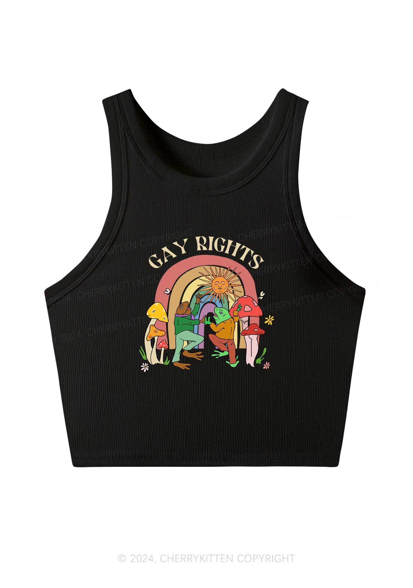 Gay Rights Y2K Crop Tank Top Cherrykitten