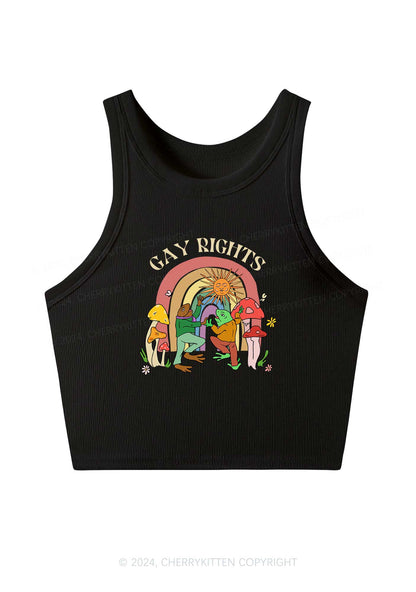 Gay Rights Y2K Crop Tank Top Cherrykitten