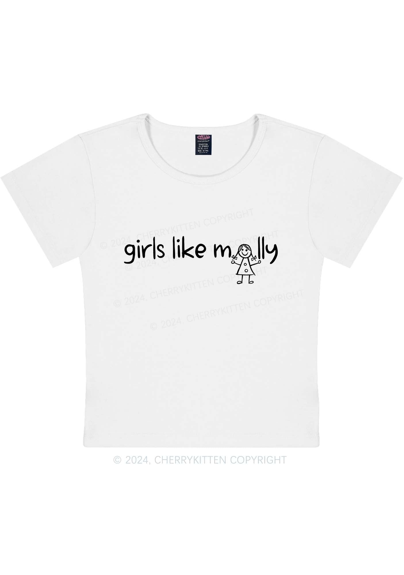 Curvy Girls Like Molly Y2K Baby Tee Cherrykitten