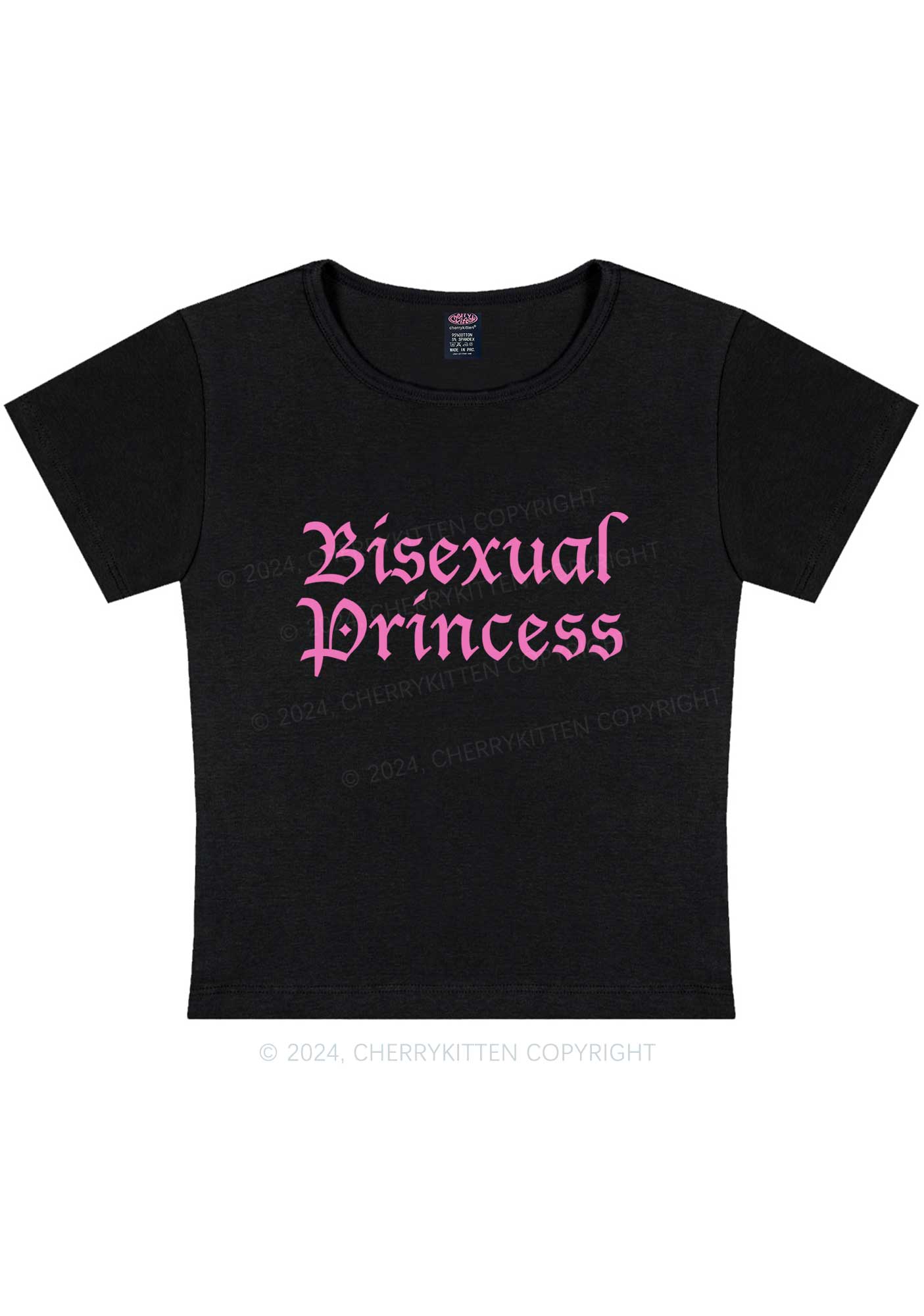 Bisexual Princess Y2K Baby Tee Cherrykitten