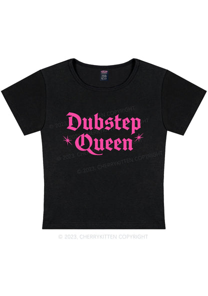 Curvy Dubstep Queen Y2K Baby Tee Cherrykitten