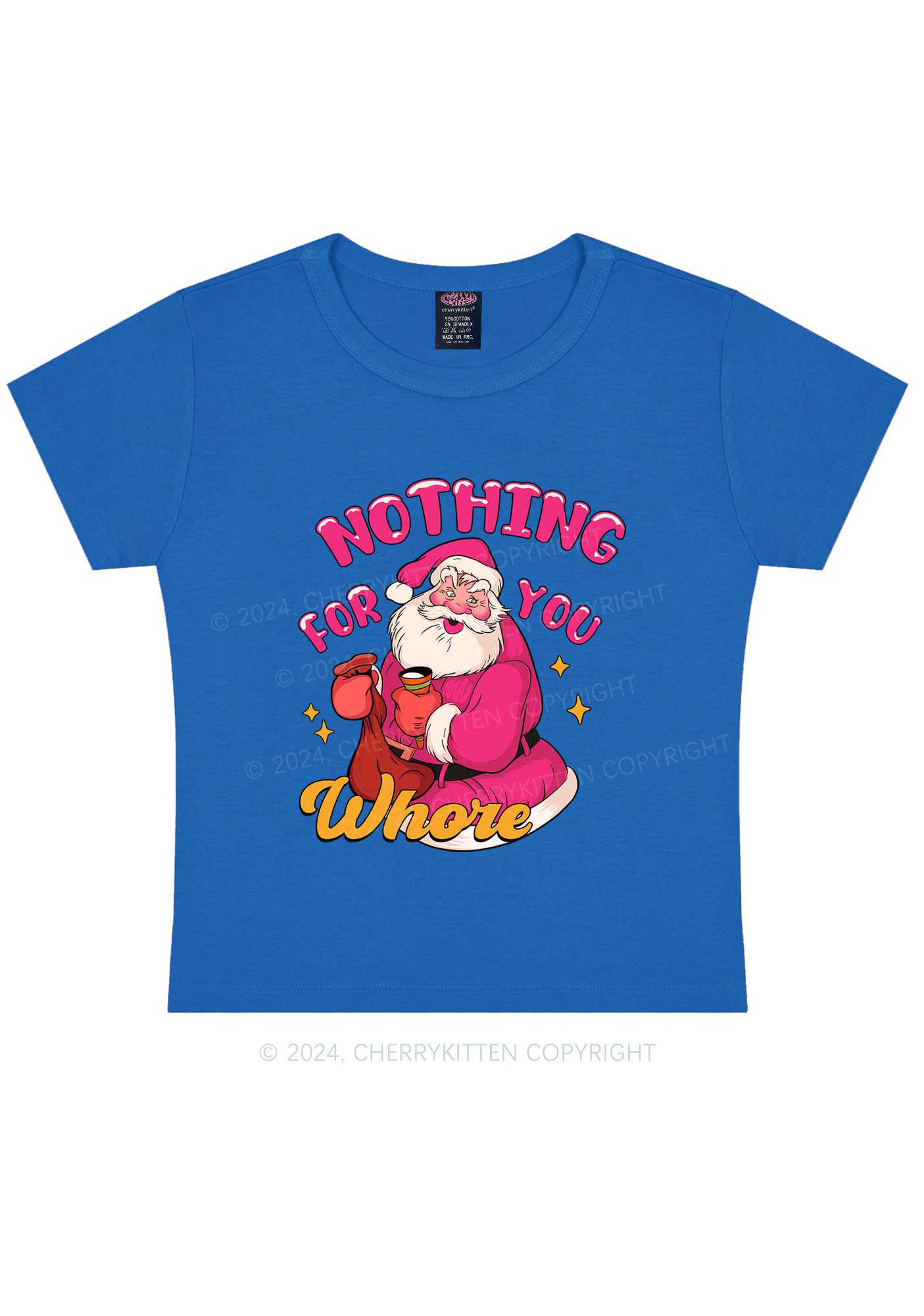 Christmas Nothing For Santa Y2K Baby Tee Cherrykitten