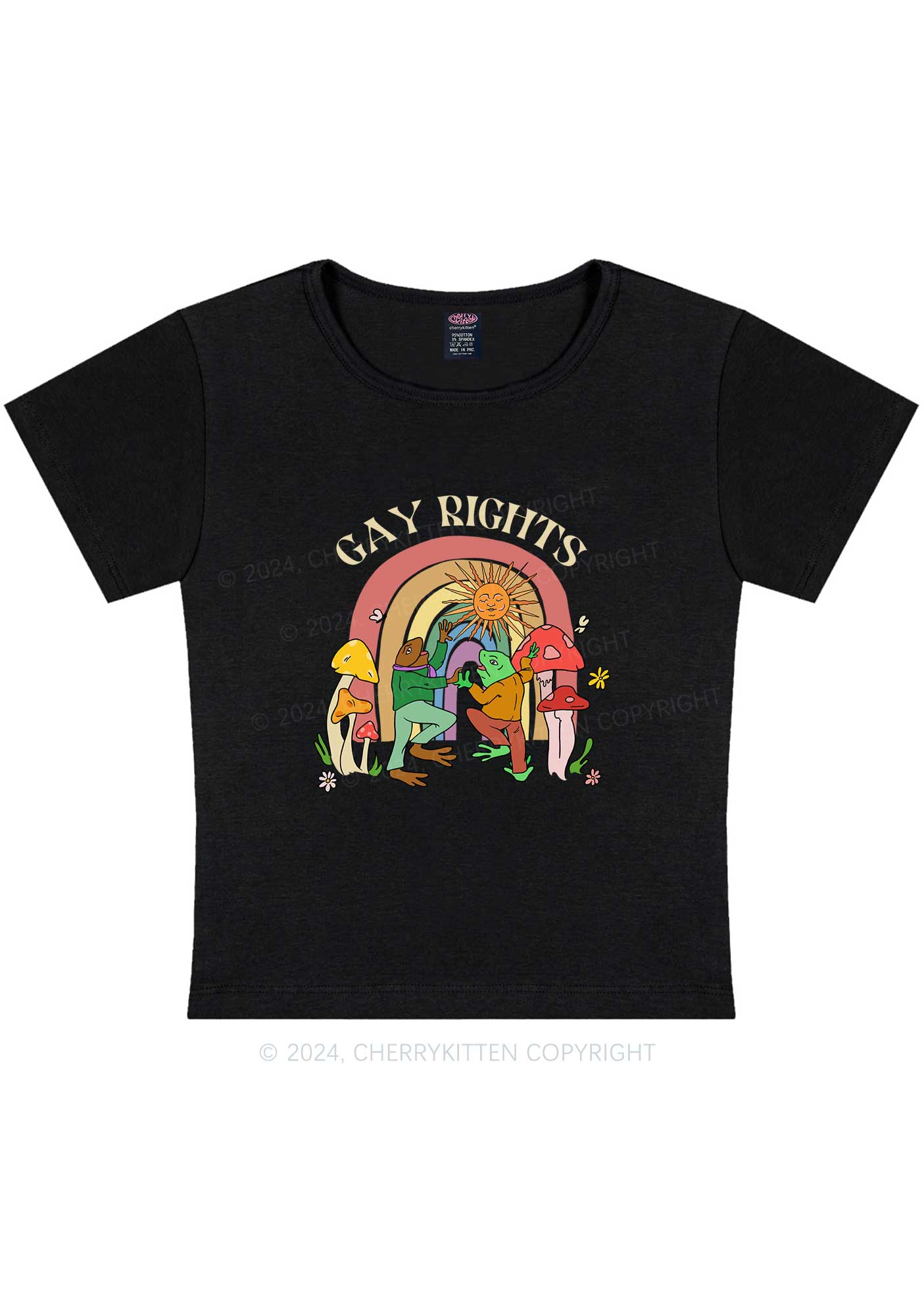 Gay Rights Y2K Baby Tee Cherrykitten