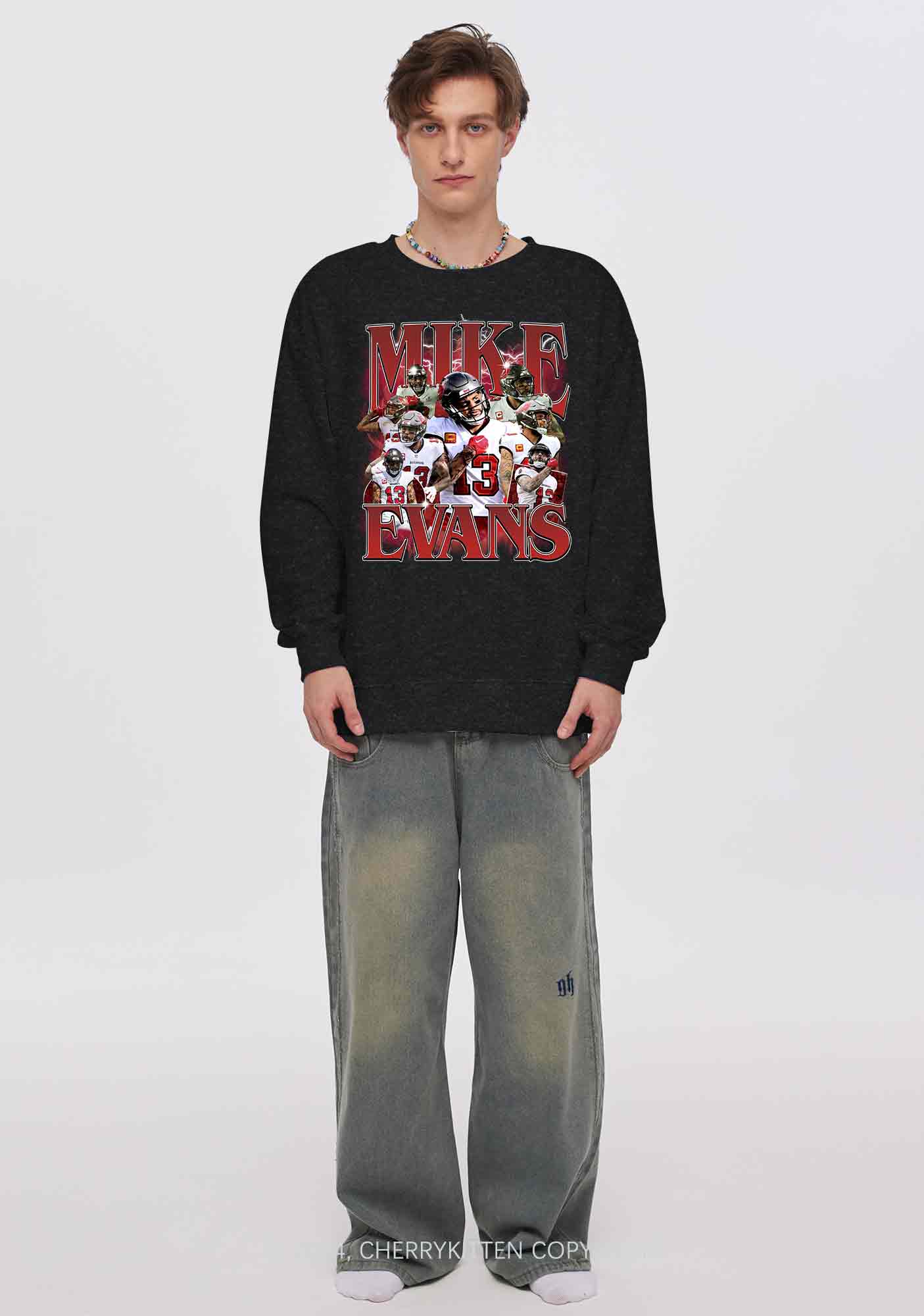 Red Mike Y2K Super Bowl Washed Sweatshirts Cherrykitten