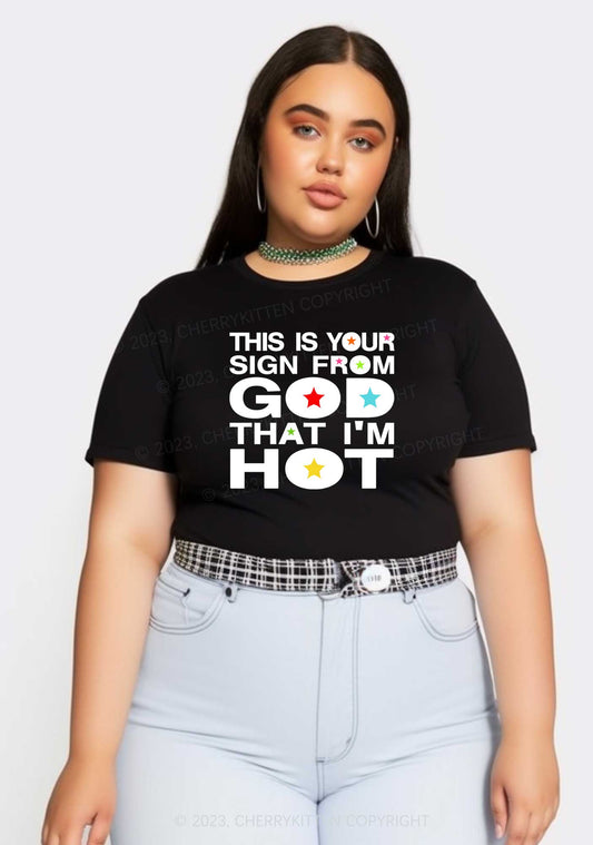 Curvy I'm Hot Y2K Baby Tee Cherrykitten