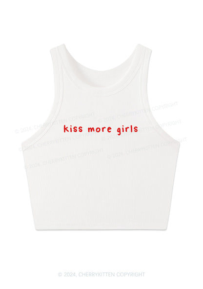 Kiss More Girls Y2K Crop Tank Top Cherrykitten