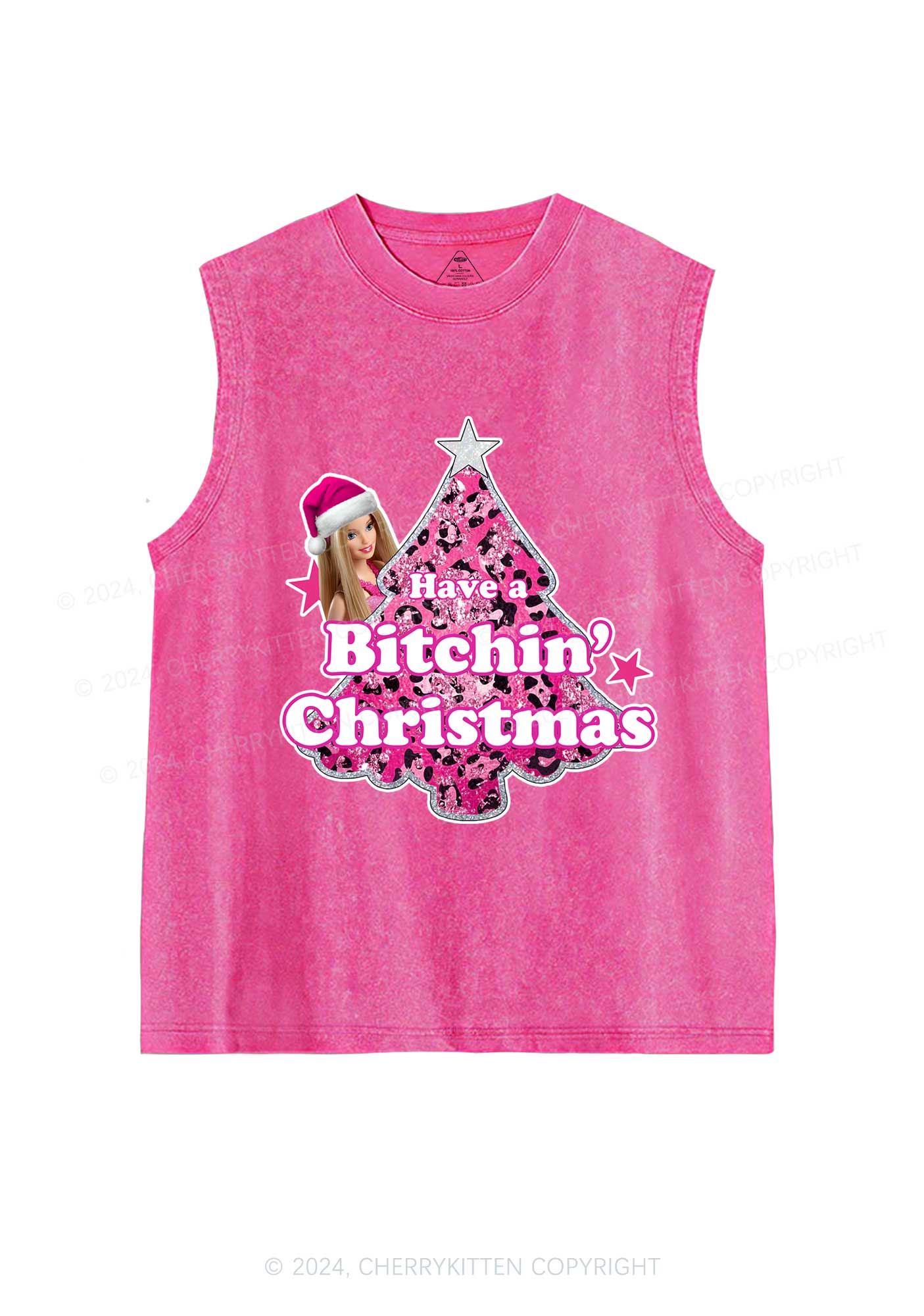 Christmas Bxxchin Y2K Washed Tank Cherrykitten