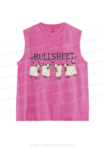 Halloween Bull Sheet Y2K Washed Tank Cherrykitten