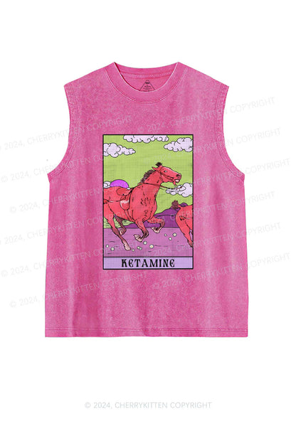 Red Horse Y2K Washed Tank Cherrykitten