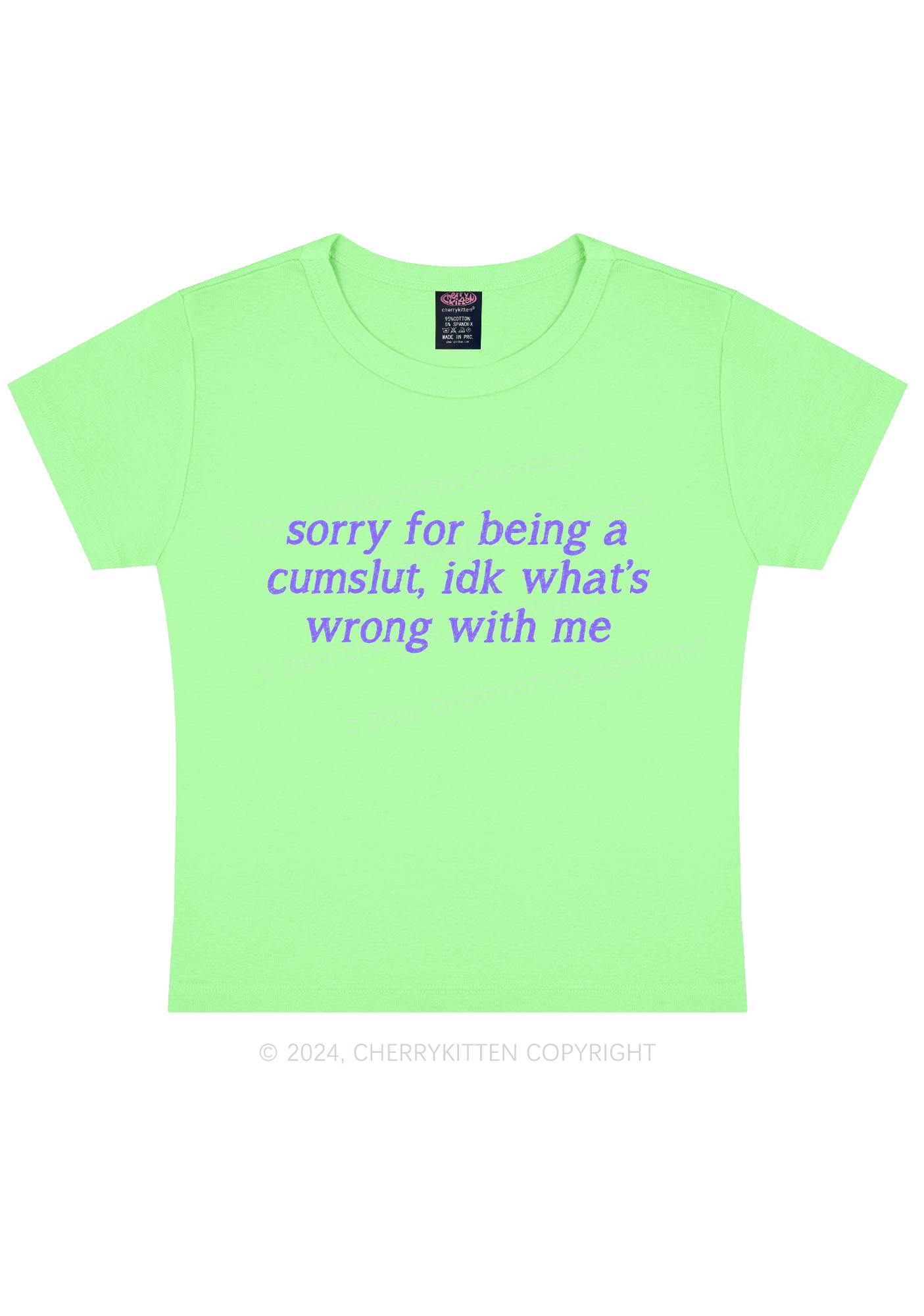 Sorry For Being Cxmslxt Y2K Baby Tee Cherrykitten