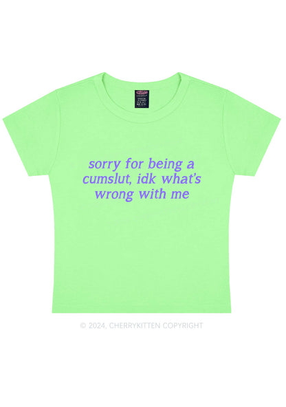 Sorry For Being Cxmslxt Y2K Baby Tee Cherrykitten