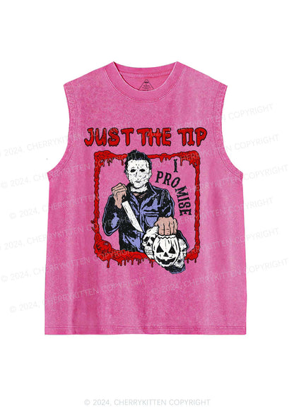 Halloween I Promise Y2K Washed Tank Cherrykitten