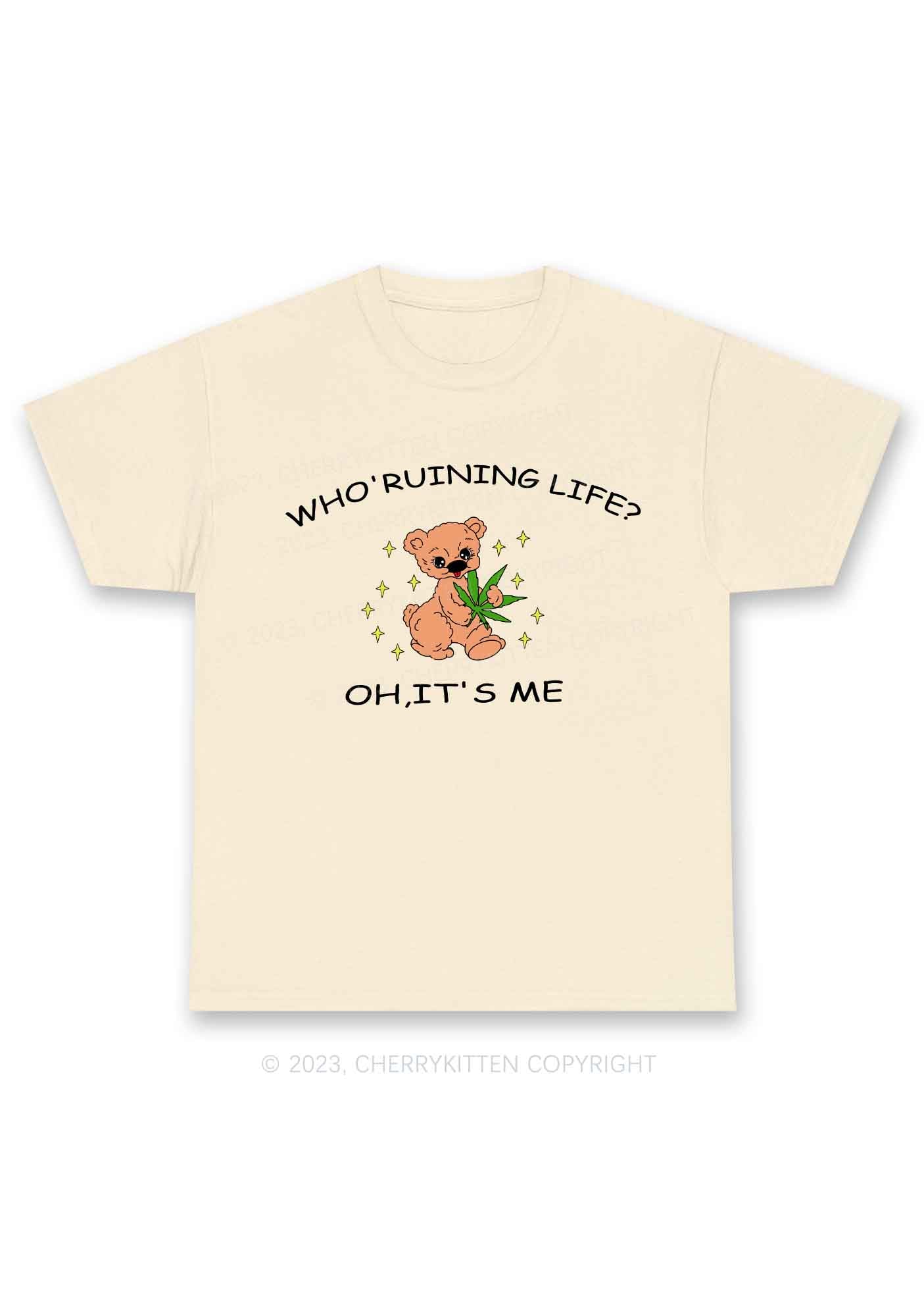 Who' Ruining Life Y2K Chunky Shirt Cherrykitten