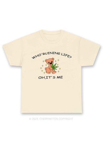 Who' Ruining Life Y2K Chunky Shirt Cherrykitten