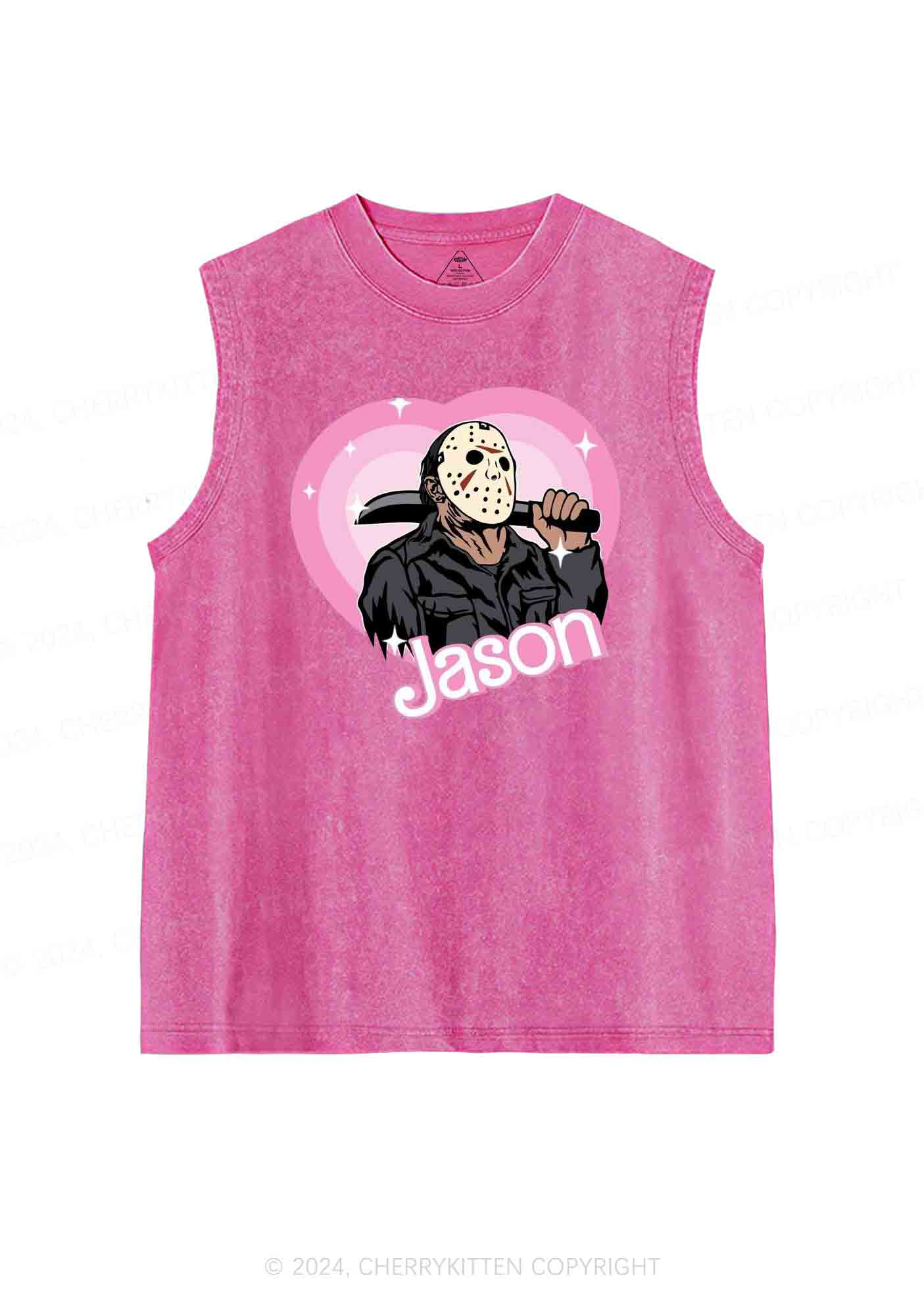 Halloween Mask Killer Y2K Washed Tank Cherrykitten