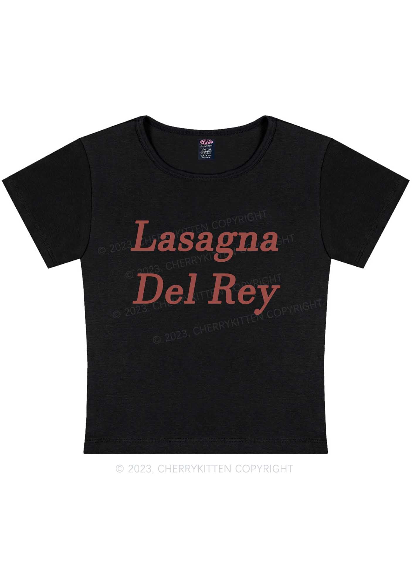 Lasagna Del Rey Y2K Baby Tee Cherrykitten