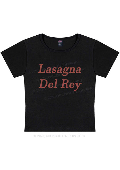 Lasagna Del Rey Y2K Baby Tee Cherrykitten