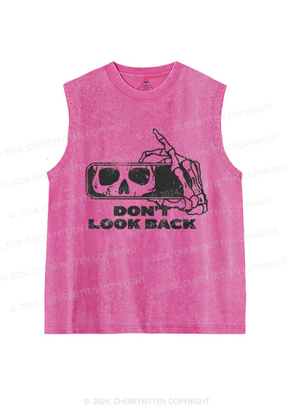 Halloween Don't Look Back Y2K Washed Tank Cherrykitten