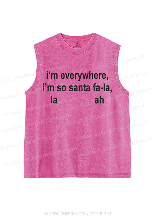 Christmas Im So Santa Y2K Washed Tank Cherrykitten