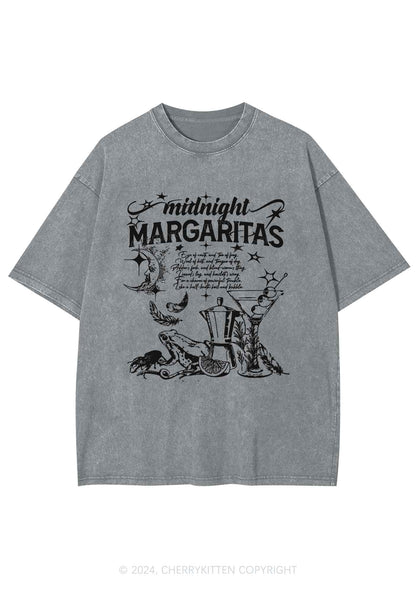 Halloween Midnight Margaritas Y2K Washed Tee Cherrykitten