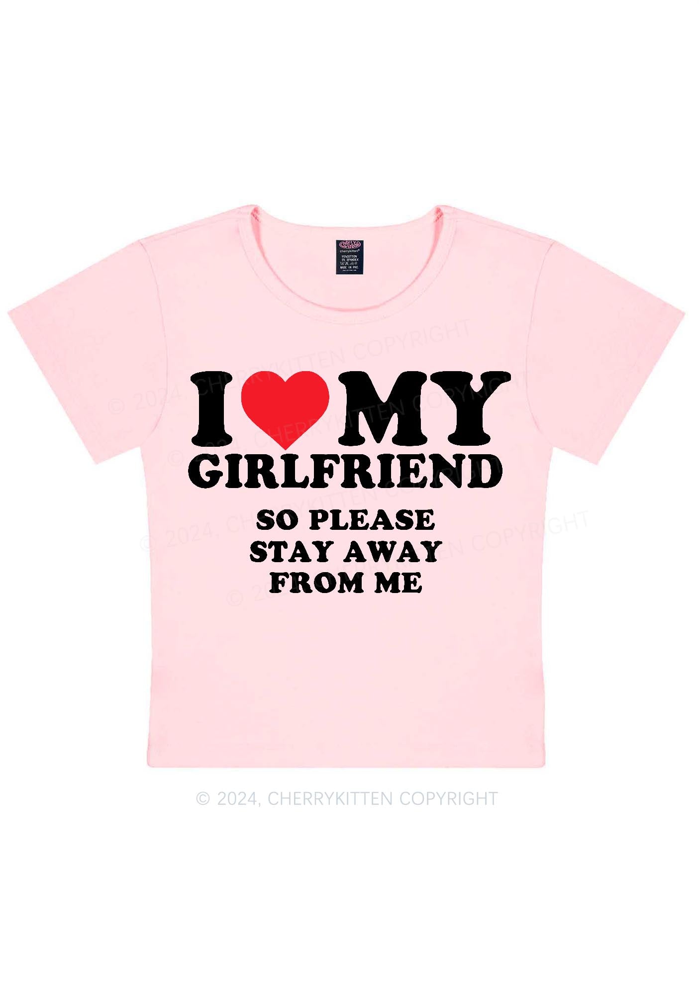 I Love My GF Y2K Valentine's Day Baby Tee Cherrykitten