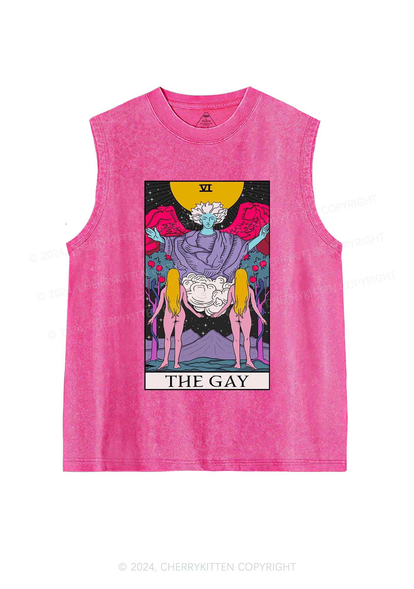 The Gay Witch Y2K Washed Tank Cherrykitten