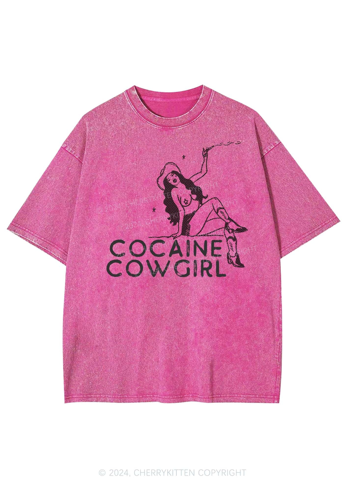 Cola Cowgirl Y2K Washed Tee Cherrykitten