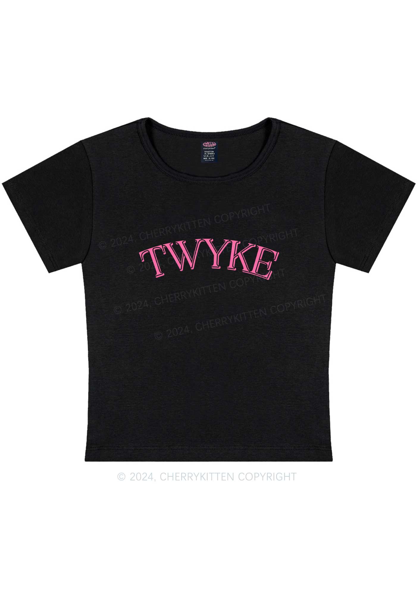 TWYKE Y2K Baby Tee Cherrykitten