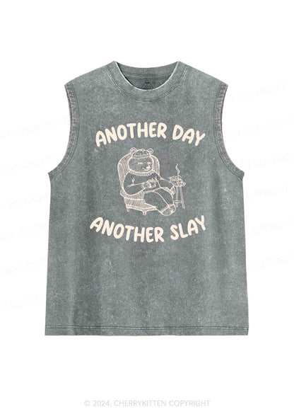 Another Slay Bear Y2K Washed Tank Cherrykitten