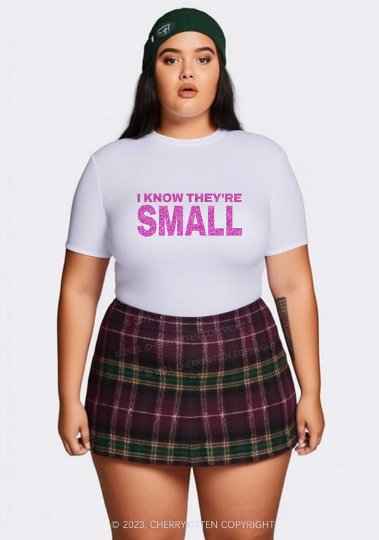 Curvy They're Small Y2K Baby Tee Cherrykitten