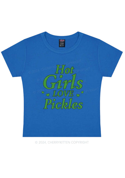 Hot Girls Love Pickles Y2K Baby Tee Cherrykitten