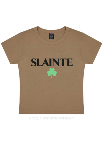 Slainte St Patricks Y2K Baby Tee Cherrykitten