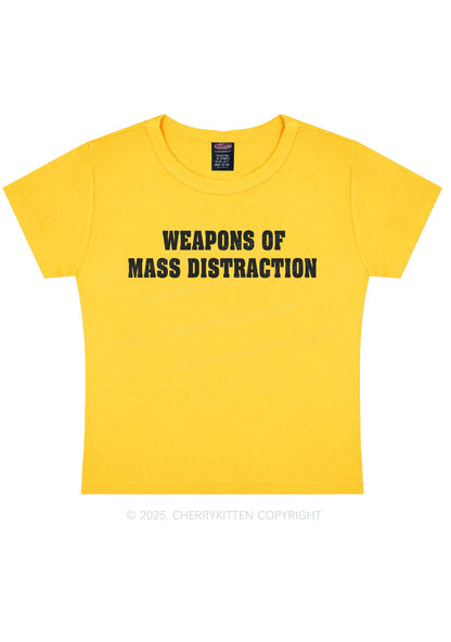 Weapons Of Mass Distraction Y2K Baby Tee Cherrykitten